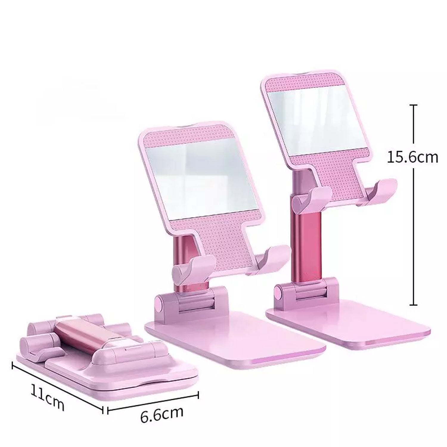 6636 Desktop Cell Phone Stand Phone Holder with mirror Full 3-Way Adjustable Phone Stand for Desk Height + Angles Perfect As Desk Organizers and Accessories. DeoDap 6636 Desktop Cell Phone Stand Phone Holder with mirror Full 3-Way Adjustable Phone Stand for Desk Height + Angles Perfect As Desk Organizers and Accessories. DeoDap